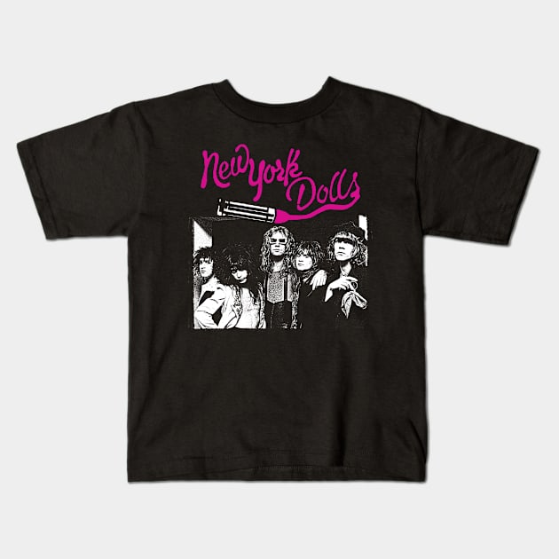 NY Dolls Kids T-Shirt by Chicken Allergic